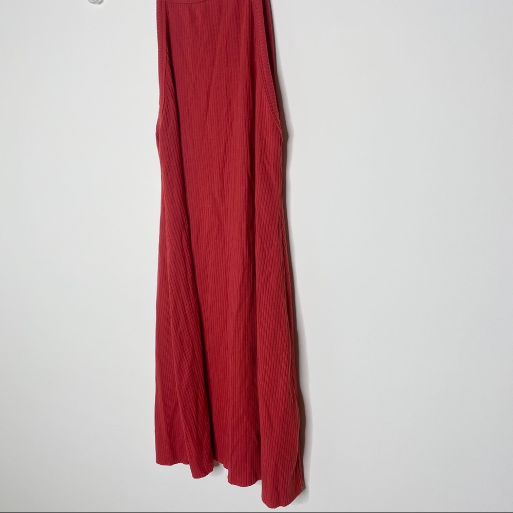 Reformation Rhodes Red Ribbed Mini Dress - Picture 2 of 6